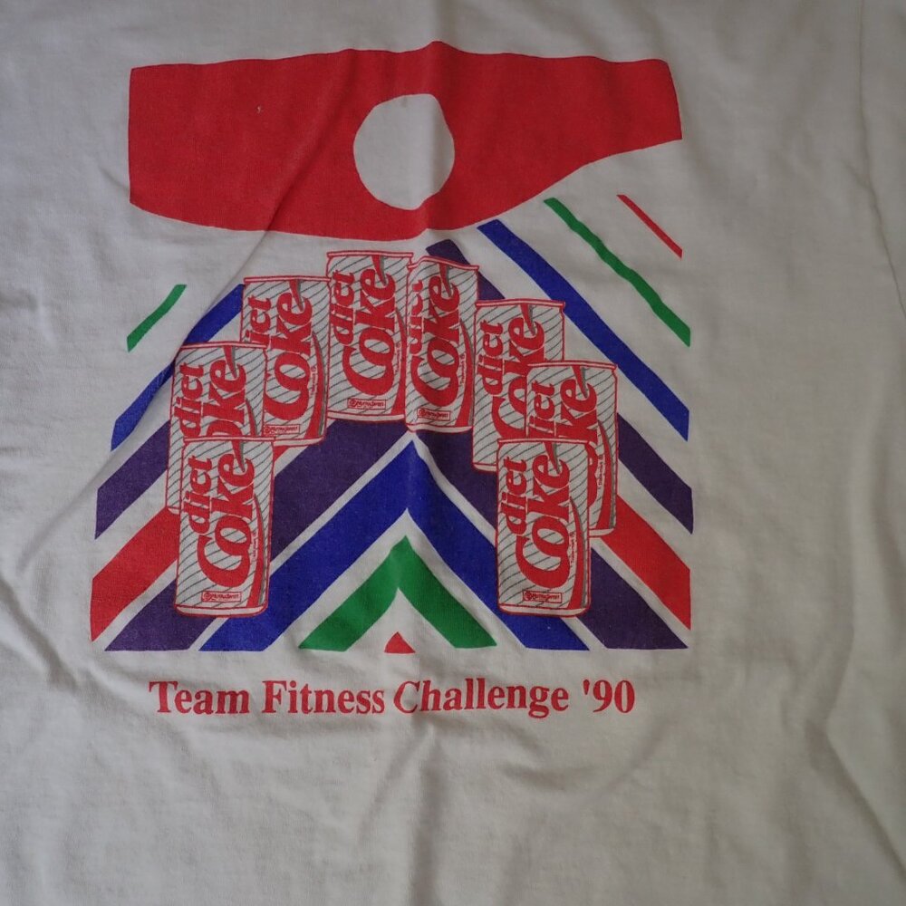 VTG Coca-Cola Foods 1990 Team Fitness Challenge Long Sleeve Tee Unisex - Picture 3 of 11
